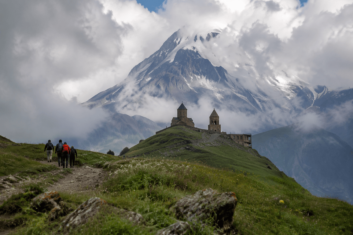 Kazbegi for dramatic alpine views