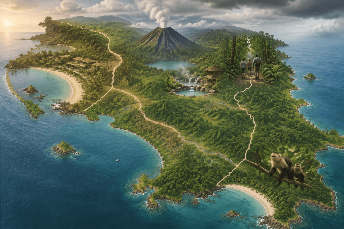 Choose your home base: beach, rainforest, or both